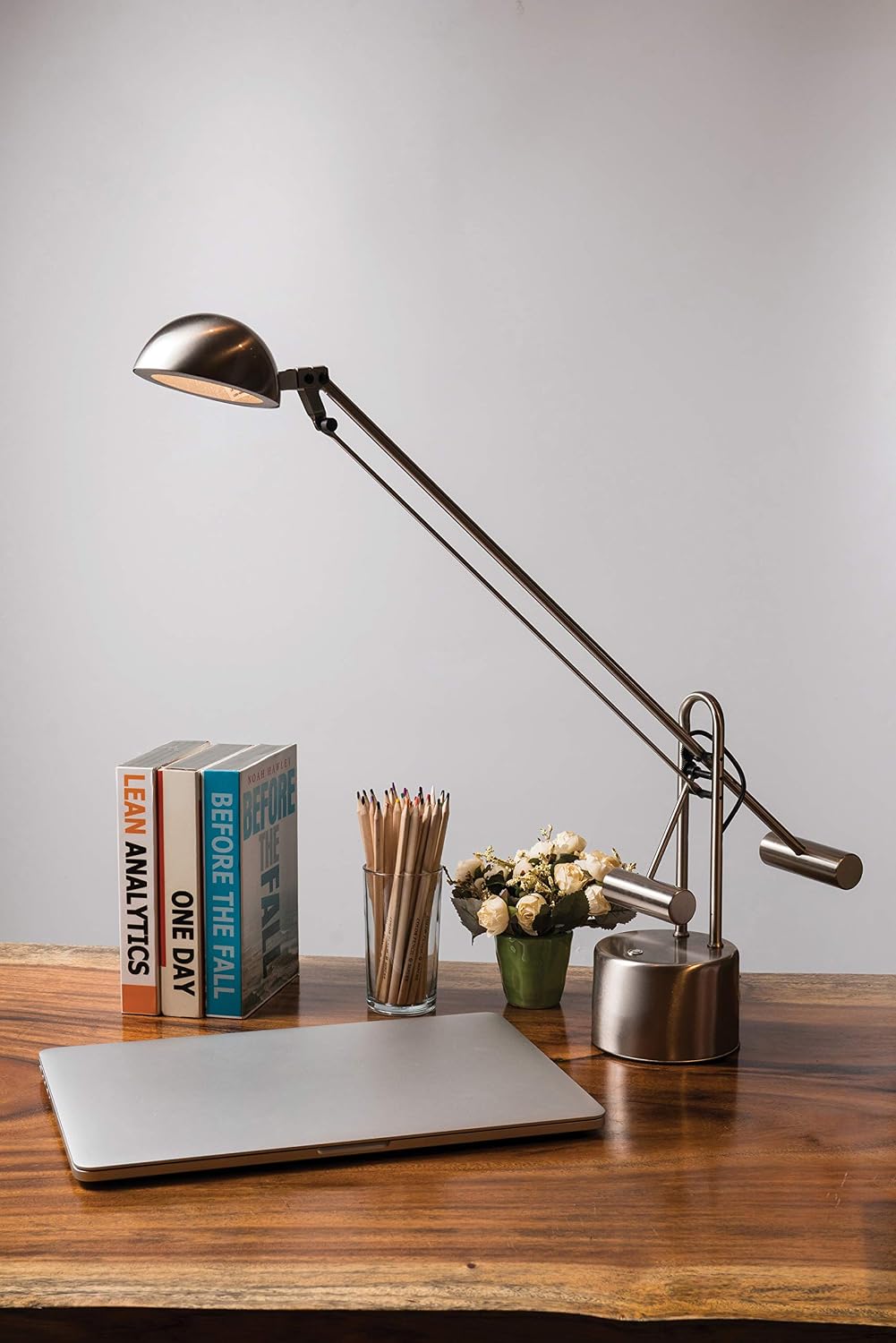 Lite Source LS-306PS Halotech 29-Inch 8W LED Desk Lamp, Polished Steel , Silv...
