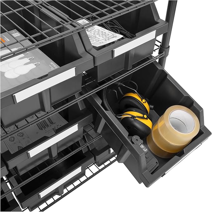 Seville Classics Heavy Duty NSF Bin Rack Solid Steel Wire Shelving Storage Unit - Image 9