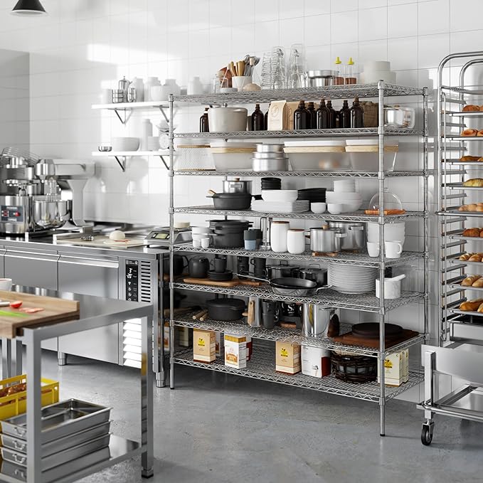 Regal Altair 24" Deep x 60" Wide x 74" Height Wire Shelving Kit | 8-Tier | NSF - Image 2