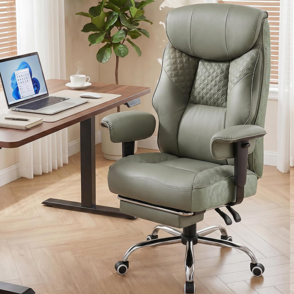 GTPLAYER Big and Tall Office Chair Computer Gaming Chair with Footrest