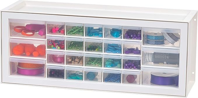 IRIS USA Plastic Drawer Storage Organizer, 26-Drawer Teacher Toolbox Bead Small by IRISUSA