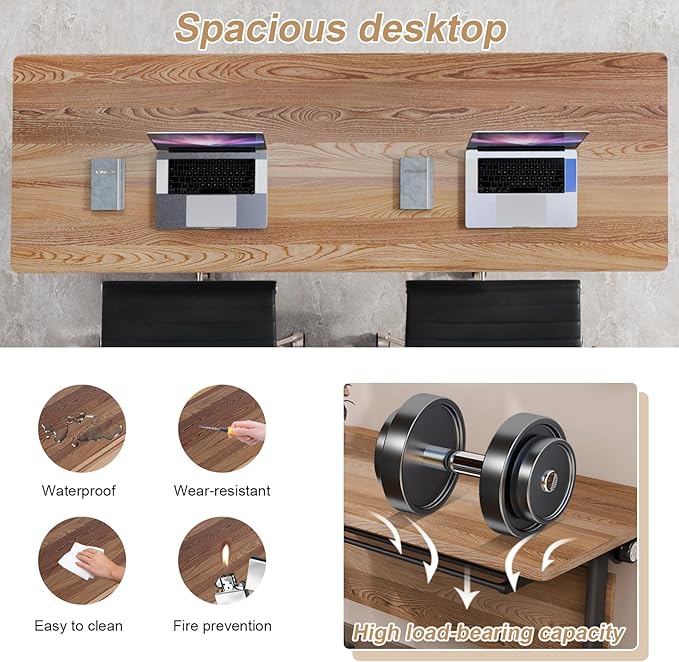 Conference Table Flip Top Mobile Conference Room Tables, Folding Conference - Image 5