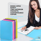 ½ Inch 3 Ring Binder .5 inch Clear View Cover - Image 2