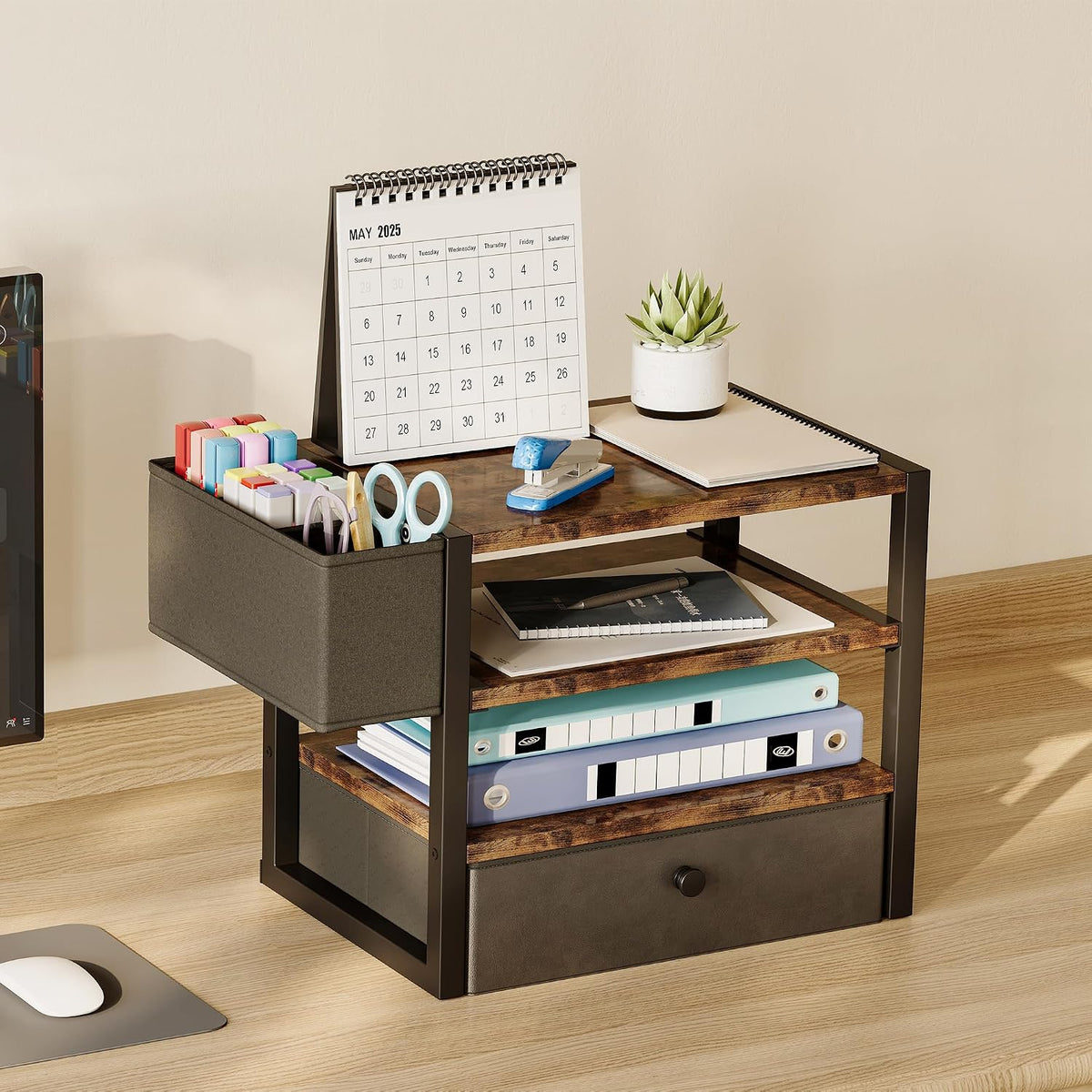 desk organizers and accessories, 4-tier paper letter tray, package contents