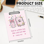 APIILVPQ Pink Clipboard, Bible Verse Clipboards - Image 2