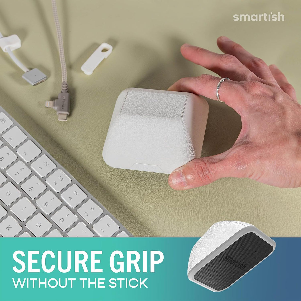 Smartish Magnetic Cord Holder, Cable Wrangler, Nightstand & Desk Organizer
