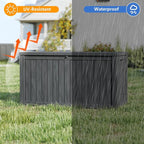 Yardgrace 270 Gallon Resin Deck Box, Waterproof Outdoor Storage Box, Lockable - Image 2
