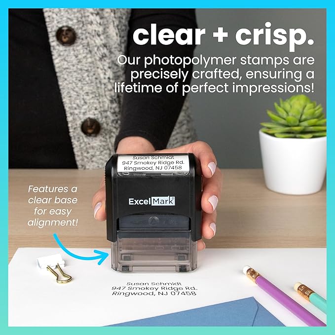 ExcelMark Custom Stamp – Clear & Crisp Impressions – Personalized Self-Inking - Image 2