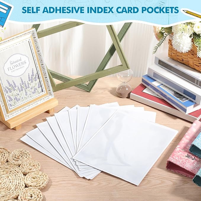 Outus Self Adhesive Shop Ticket Holders Clear Plastic Sleeves Adhesive Pockets - Image 5