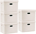 TYEERS Large Storage Bins with Lids, Collapsible, Fabric Storage Boxes