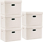 TYEERS Large Storage Bins with Lids, Collapsible, Fabric Storage Boxes by StorageOrganization