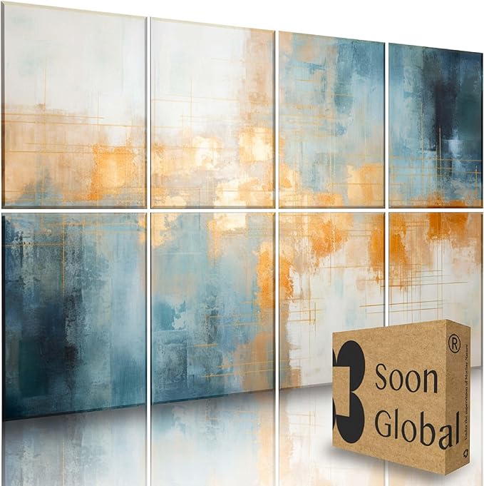 Soon Global 8-Pack Acoustical Wall Panels, 48 X 32 Inches Art Acoustic Panels by SoonGlobal