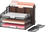lavatino desk organizer - metal mesh with 2, close-up detail