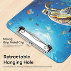 Luminzo Plastic Cute Clipboard Low-Profile Metal Clip, A4 Letter Size 9 x 12.5 - Image 4