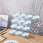 Dunzoom Business Card Holder for Desk 16 Slots Clear Gift Card Display Acrylic - Image 4
