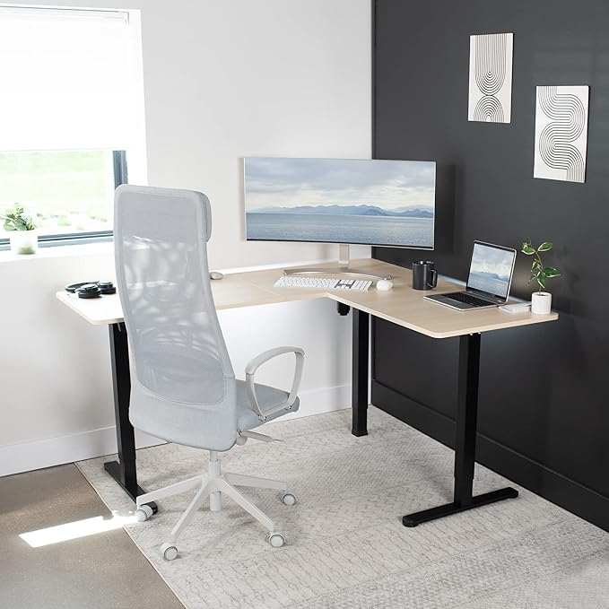 VIVO Electric Corner 63 x 55 inch L-Shaped Standing Desk, Memory Height - Image 7