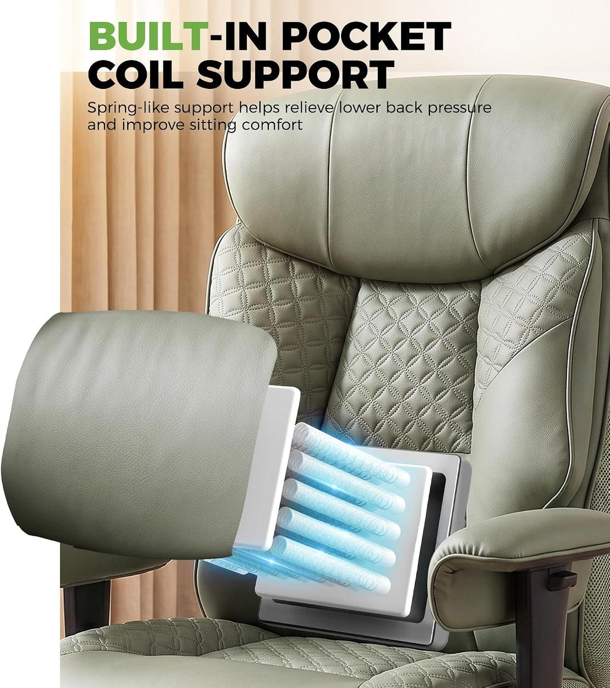 GTPLAYER Big and Tall Office Chair Computer Gaming Chair with Footrest