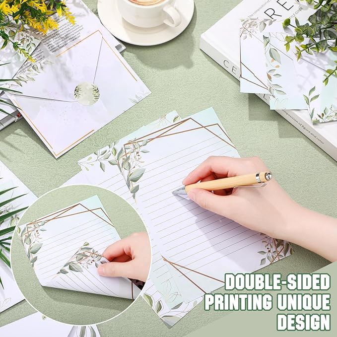 TaoBary 160 Pcs Stationery Paper Set 50 Double Sided Stationery Papers - Image 3