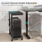 EUREKA ERGONOMIC PC Stand Computer Cart, Height Adjustable Tower Stand 2-Tier - Image 6