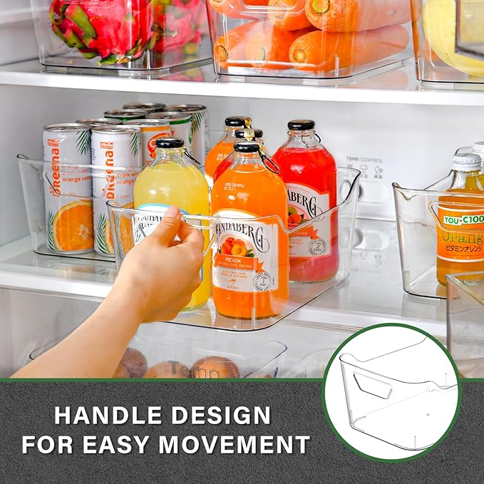 AntStep 12 Pack Clear Plastic Storage Bins, Pantry Organizers and Storage - Image 7