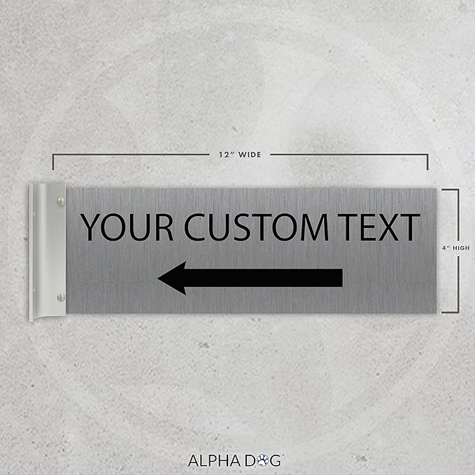ALPHA DOG SIGNS Custom Projecting Hallway Sign, Personalized Indoor Outdoor - Image 2