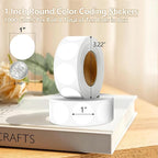 White 1 Inch Round Color Coding Dot Labels, 10 Rolls 10000 Dot Stickers in - Image 2