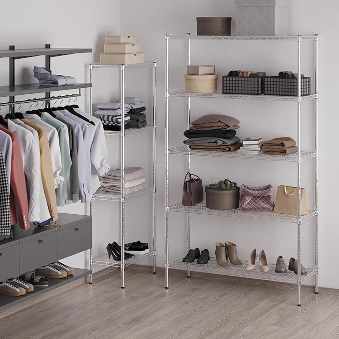 Regal Altair 18" Deep x 48" Wide x 86" Height Wire Shelving Kit | 5-Tier | NSF - Image 5