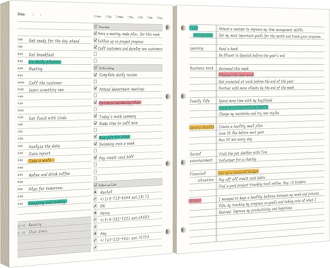 EMSHOI Undated Daily Planner 9.2" X 12", Large To Do List Notepad, 240 Refill - Image 3