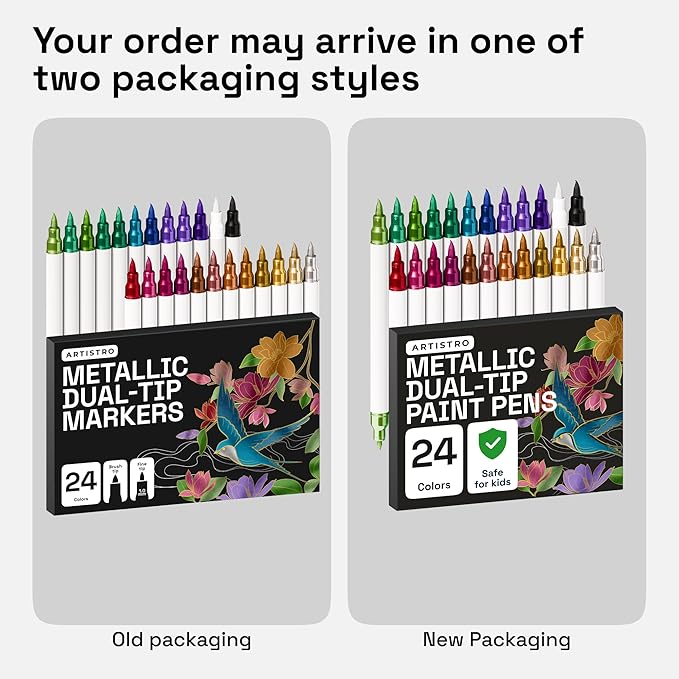 ARTISTRO 24 Metallic Acrylic Paint Markers - Image 10