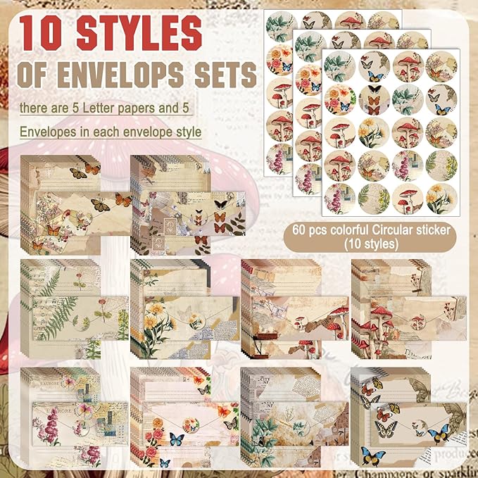 TaoBary 160 Pcs Stationery Paper Set 50 Double Sided Stationery Papers - Image 3