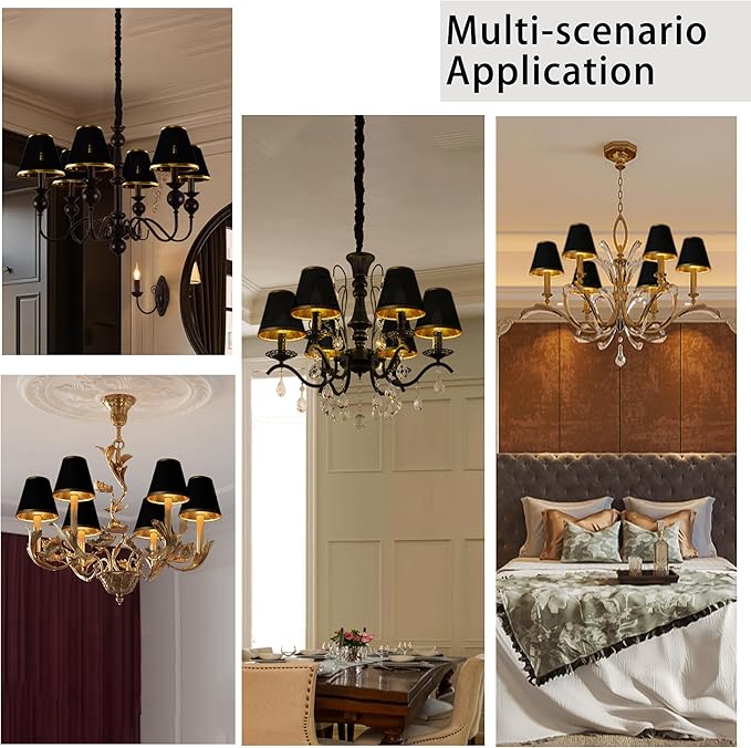 TAaMTYH small lamp shade chandelier shades set of 6，Fabric Lampshade - Image 7