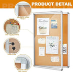 Geetery 36 x 24 Inch Enclosed Bulletin Board Tamperproof Lockable Cork Board - Image 3