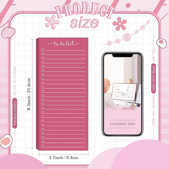 Censen 10 Pack 500 Sheets To Do List Notes Daily Checklist Notepads - Image 2