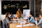 J&J worldwide Glass Whiteboard 8' x 4', Magnetic Black Glass Dry Erase Board - Image 3