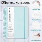 Light Green Lined Spiral Journal Notebook - Image 2