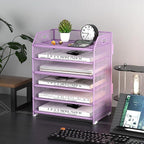 6 Tier Desk Organizer, Heavy-Duty Thick Metal Letter Tray Organizer, Large - Image 4