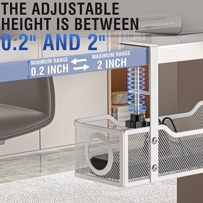 Under Desk Cable Management Tray, GZOKMOG Cord Management - Image 2