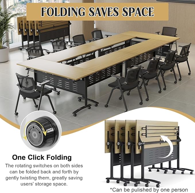 Conference Table, 55.1''Folding Conference Room Table - Image 3