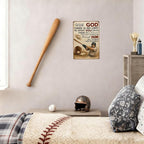 Vintage Christian Baseball Metal Sign – Inspirational Sports Wall Art - Image 8