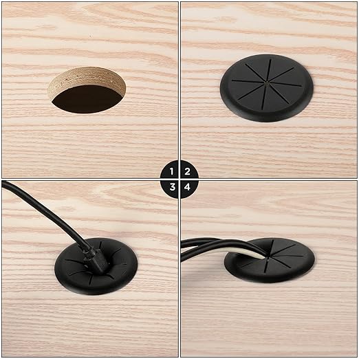 HYCC 2 Pack 2 Inch Flexible Desk Grommet, Organize Wires and Cables on Office - Image 5