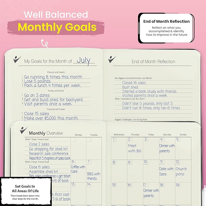 Undated Daily Planner to Achieve Your Goals 2025-2026 - Image 4