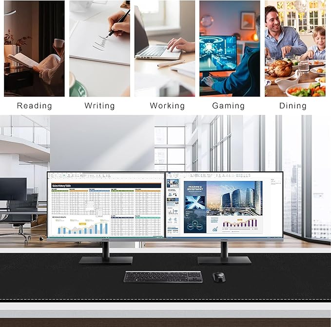 Mydours Extra-Long 67" x 24" Desk Mat, PU Leather Surface - Image 2