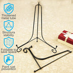 HENABLE 2PCS Premium Black Iron Plate Stands - Image 4