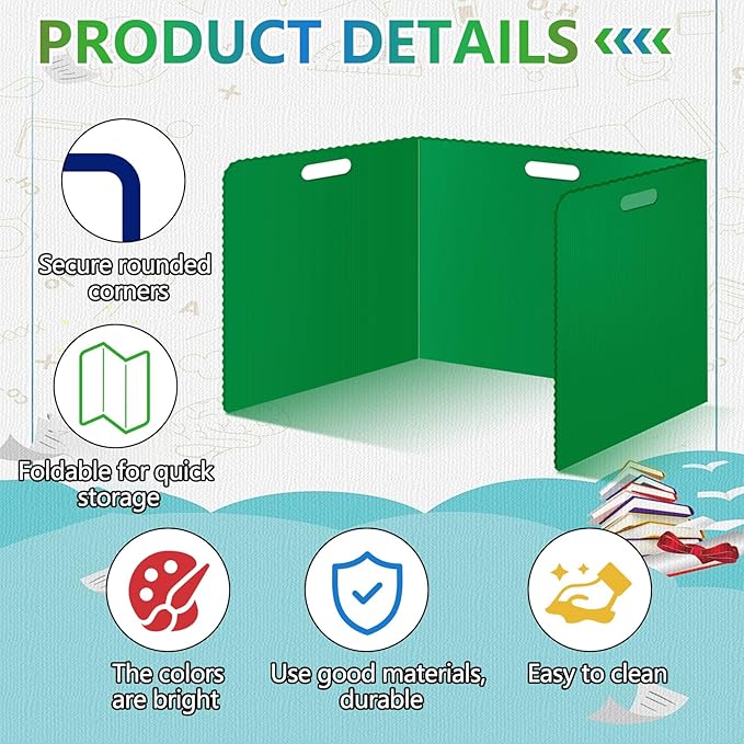 24Pack Desk Dividers for Students 14 × 17.5 × 14 Inch Plastic Durable and - Image 2