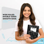 Emraw Composition Notebooks Wide Ruled Paper Bulk, Hard Cover Composition - Image 2