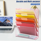 EASEPRES Desk File Organizer Mesh 6-Tier, Hanging Wall Mount Document - Image 7