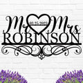 Personalized Anniversary Wedding Gift Custom Last Name Metal Sign Family Name by ENFODREAM