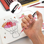 Retractable Glitter Gel Pens, 12 Colors Large Capacity Red Pink Glitter - Image 6