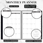 2026-2029 Monthly Planner/Calendar - 3 Year Monthly Planner 2026-2029, July 2026 - June 2029, 6.4" x 8.5", 36 Months Planner with Tabs, 30 Notes Pages, Double-Side Pocket, Holidays, Julian Dates