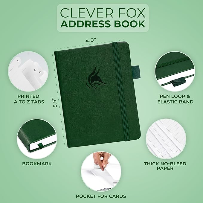 Clever Fox Address Book with alphabetic tabs - Image 2
